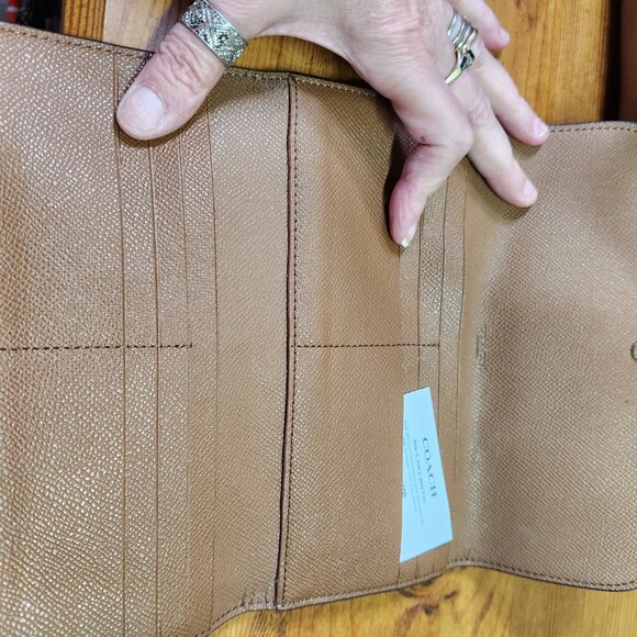 Euc Coach City Zip Top Brown Leather Shoulder Bag w/Wallet Purse - Picture 15 of 16